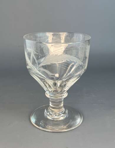 Large Regency Engraved Glass Rummer