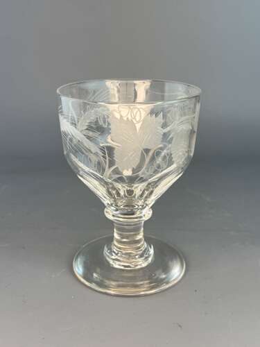 Large Regency Engraved Glass Rummer
