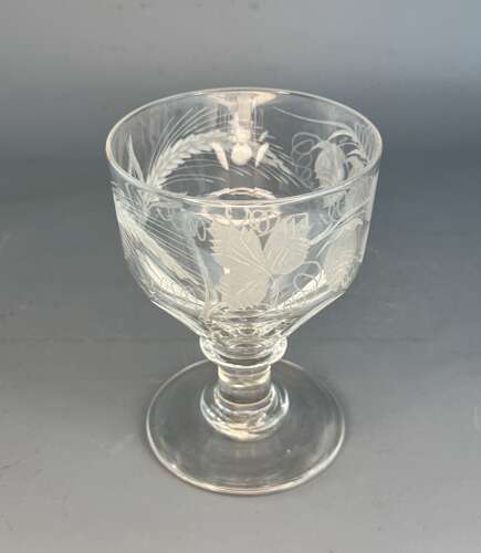 Large Regency Engraved Glass Rummer