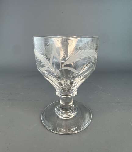Large Regency Engraved Glass Rummer