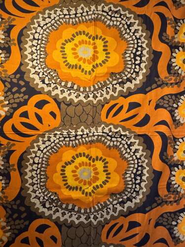 Vintage 1970s Furnishing Fabric, 2.7 metres, Unused