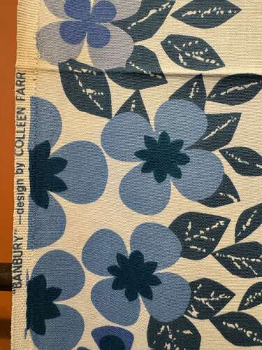 Vintage 1960s Colleen Farr 'Banbury' Design for Heals Furnishing Fabric, 3 metres Unused