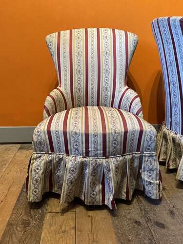 Pair of Vintage French Boudoir Chairs