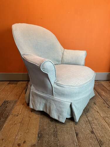 Antique French Napoleon III Crapeaud Armchair