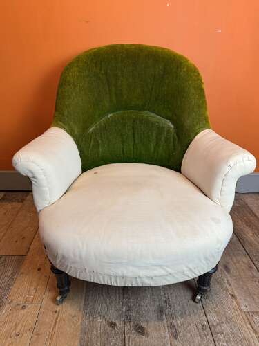 Antique French Napoleon III Crapeaud Armchair