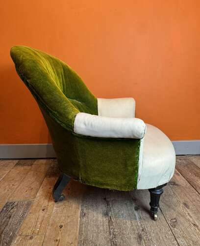 Antique French Napoleon III Crapeaud Armchair