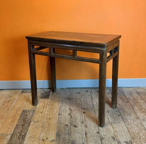 Chinese 18th Century Hardwood Corner Leg Table