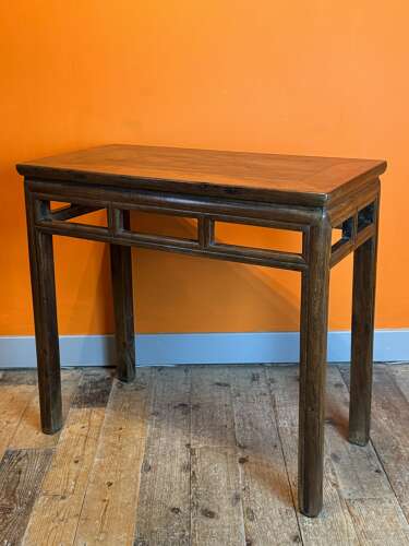 Chinese 18th Century Hardwood Corner Leg Table