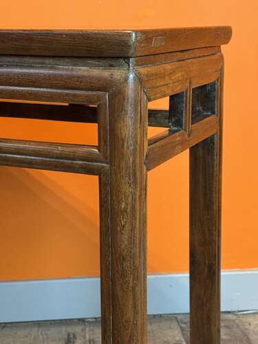 Chinese 18th Century Hardwood Corner Leg Table