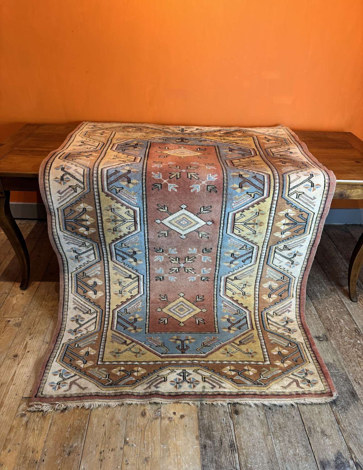 Vintage Turkish Woollen Medallion Rug