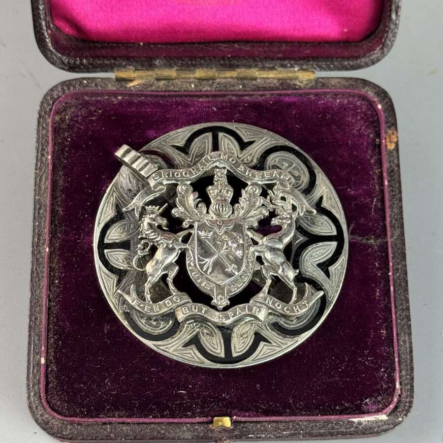 Rare Victorian Silver MacGregor Clan Brooch