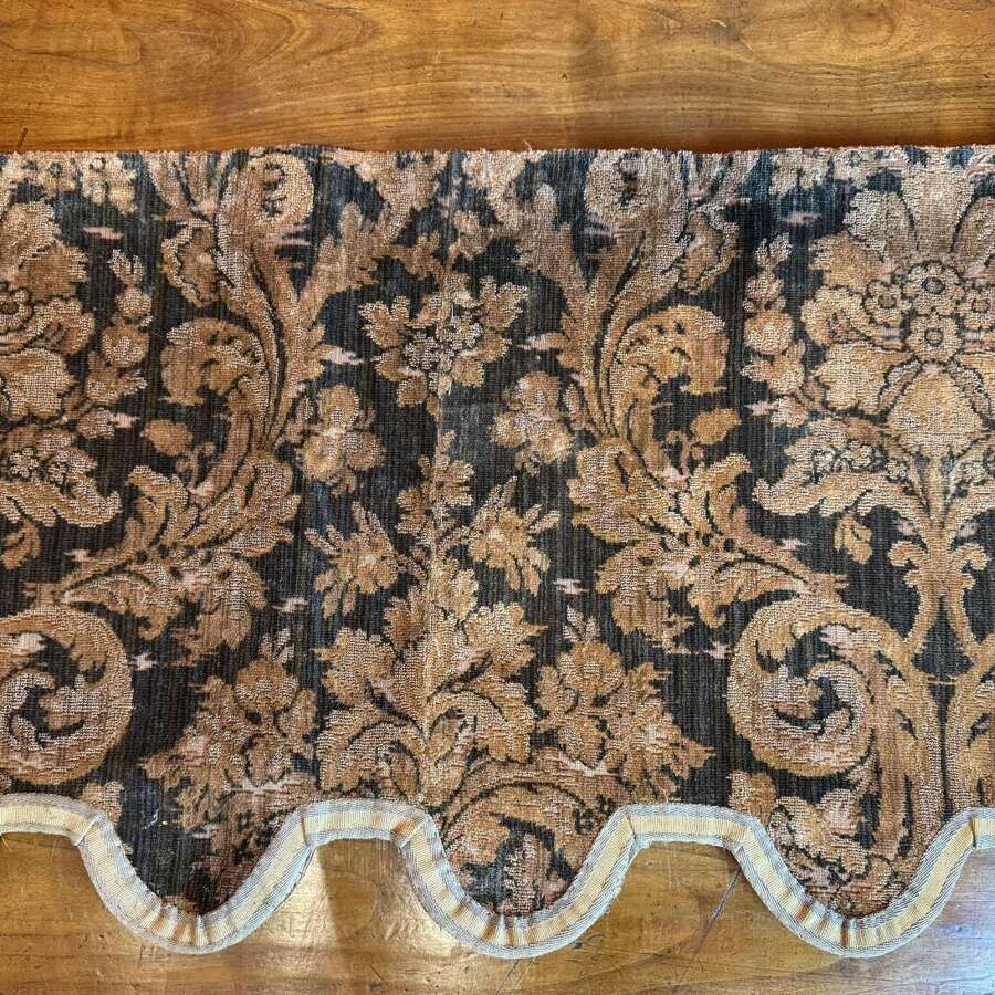 Antique French Chenille Bed Pelmet