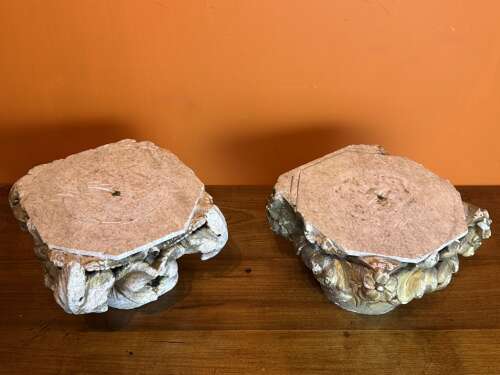 Pair of 19th Century Carved Stone Architectural Capitals