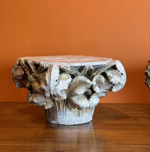 Pair of 19th Century Carved Stone Architectural Capitals