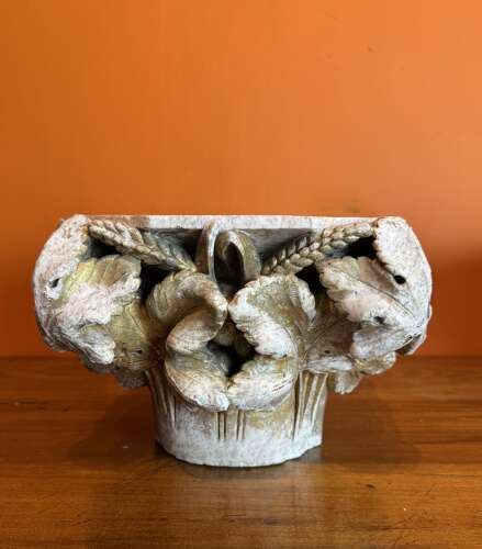 Pair of 19th Century Carved Stone Architectural Capitals