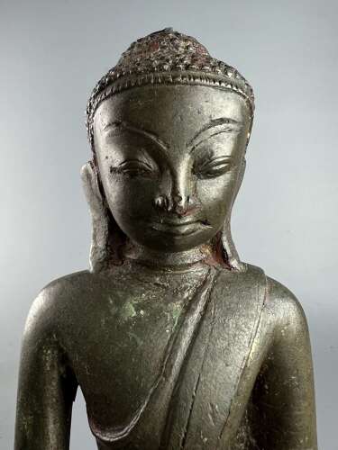 Burmese or Thai Bronze Buddha in Bhumisparsha Mudra, circa 1800