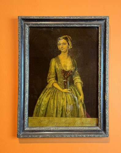 Georgian Reverse Glass Mezzotint of Mrs Mary Anne Granville after Richard Phillips