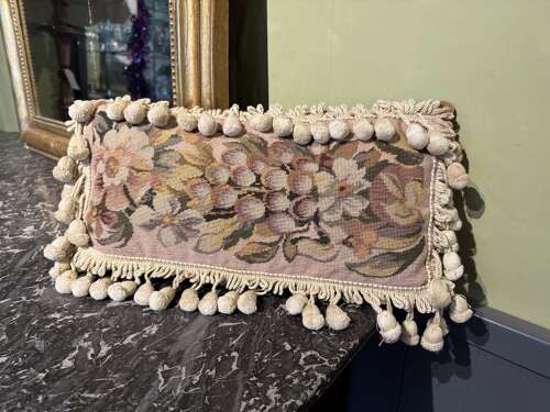 Antique French Tapestry Cushion