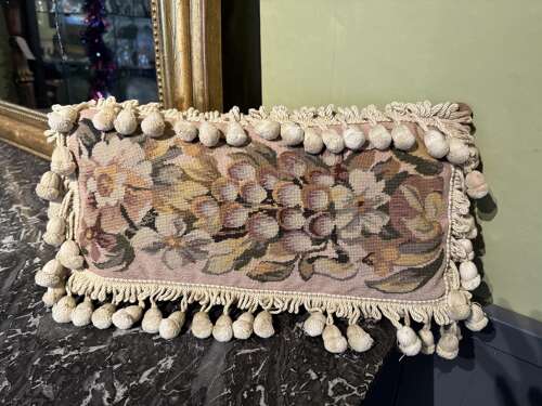 Antique French Tapestry Cushion