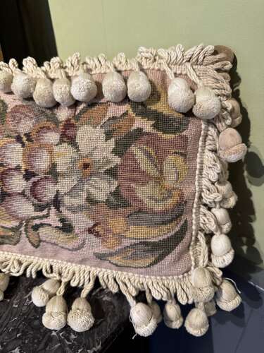 Antique French Tapestry Cushion
