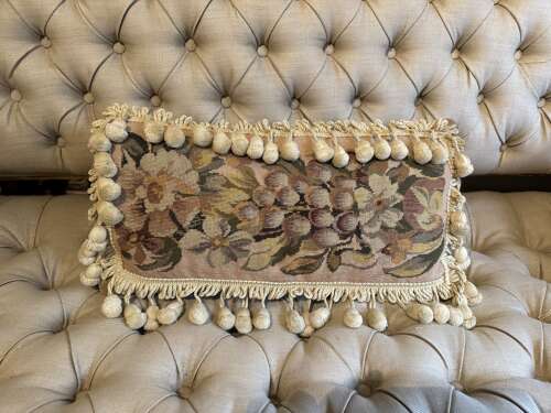 Antique French Tapestry Cushion