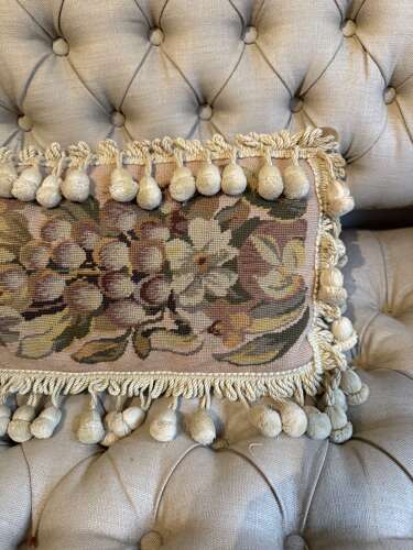 Antique French Tapestry Cushion
