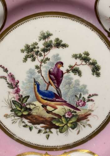 English Porcelain Plate Painted with Birds in the Manner of Thomas Martin Randall