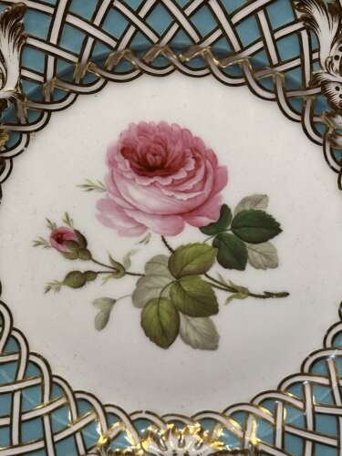 Minton Porcelain Newcastle Shape Basketweave Plate