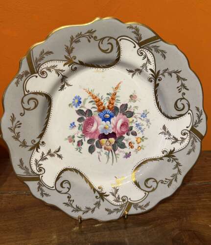 Pair of Victorian Coalport Porcelain Dessert Plates