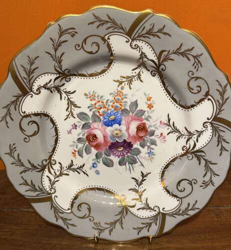 Pair of Victorian Coalport Porcelain Dessert Plates