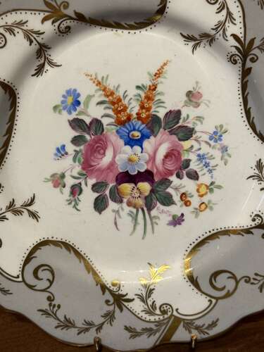 Pair of Victorian Coalport Porcelain Dessert Plates