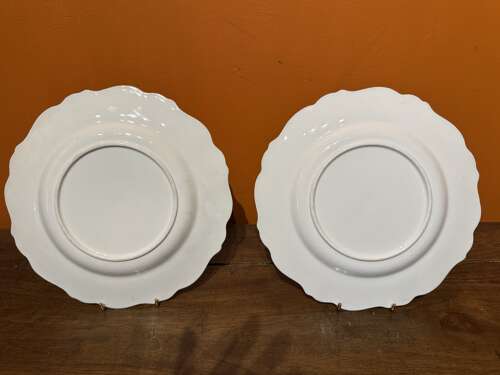 Pair of Victorian Coalport Porcelain Dessert Plates