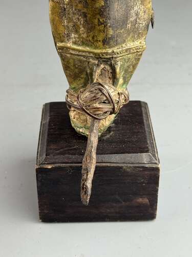 West African Yoruba Ogboni Edan bronze Janus figure, 19th Century