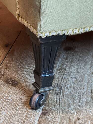 Antique Square Button Back Occasional Chair