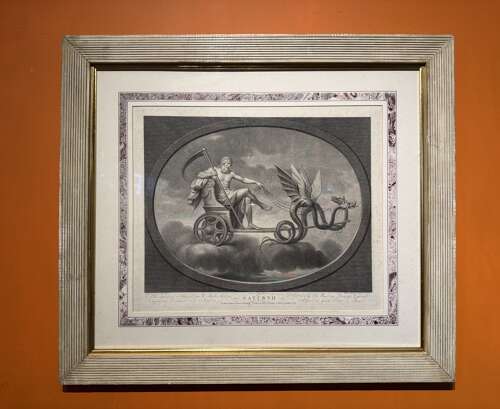 Set of Three 18th Century Classical Engravings of Apollo, Diana & Saturn