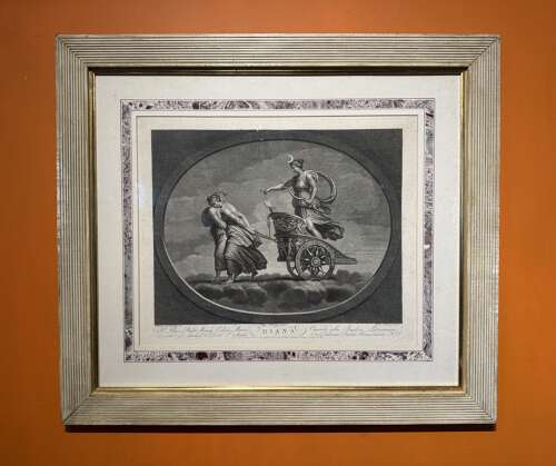 Set of Three 18th Century Classical Engravings of Apollo, Diana & Saturn