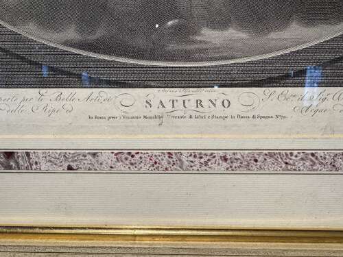 Set of Three 18th Century Classical Engravings of Apollo, Diana & Saturn