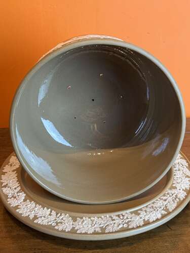 Victorian James Dudson Jasperware Cheese Bell & Stand