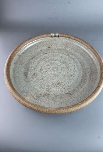Large Roger Bunn Studio Pottery Bowl with Celadon Glaze