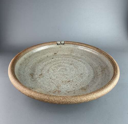 Large Roger Bunn Studio Pottery Bowl with Celadon Glaze