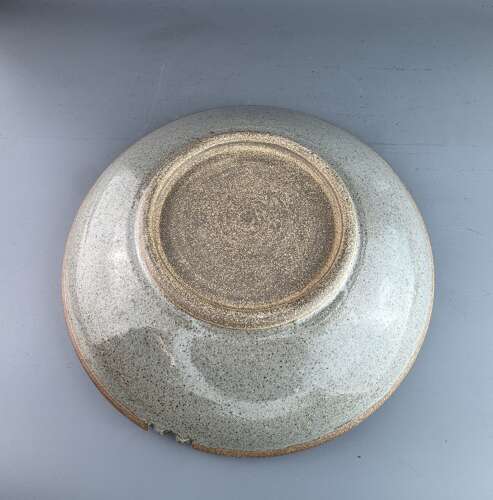 Large Roger Bunn Studio Pottery Bowl with Celadon Glaze