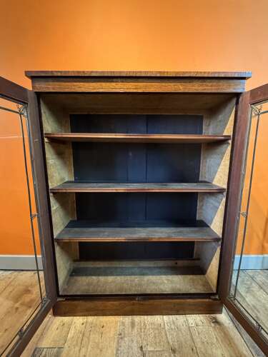 Fine Quality Victorian Rosewood Bookcase Cabinet