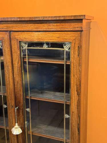 Fine Quality Victorian Rosewood Bookcase Cabinet