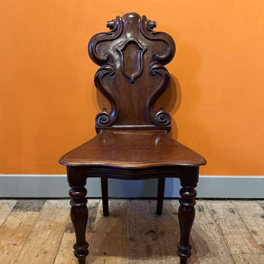 Victorian Mahogany Hall Chair