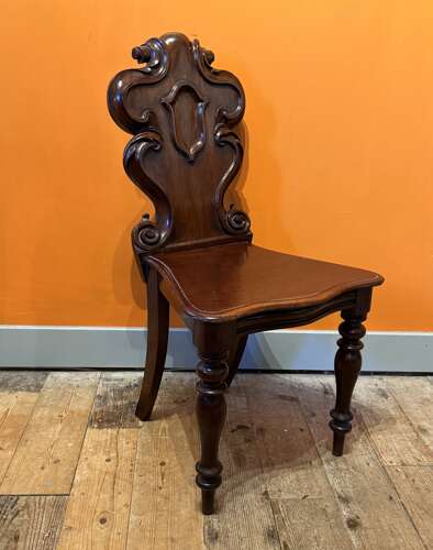 Victorian Mahogany Hall Chair