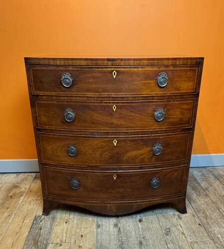 Regency Mahogany Bowfront Chest of Drawers