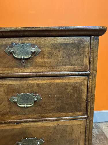 George I Cross-Banded Walnut Chest of Drawers