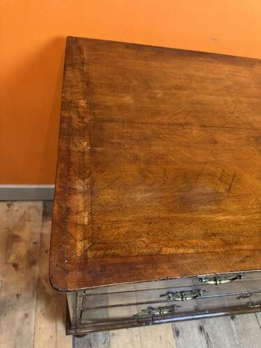 George I Cross-Banded Walnut Chest of Drawers