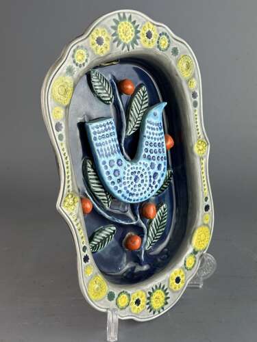 John Ffrench Arklow Studios Bluebird Wall Plaque