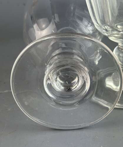 Large Pair of Antique Cut Glass Rummers